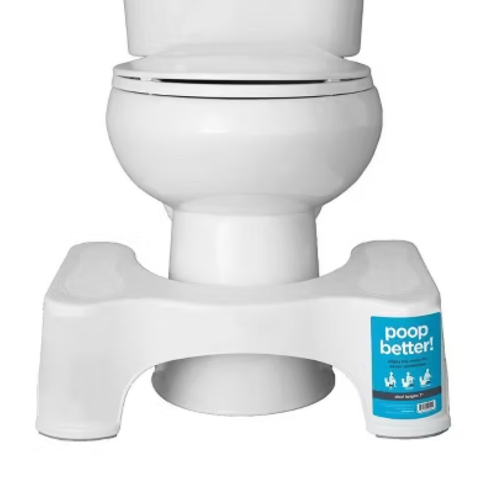Squatty Potty 7" The Original Bathroom Toilet Stool White: Non-Slip Backing